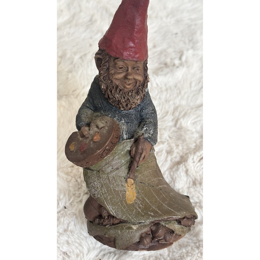 Tom Clark "Claude" Forest Painter Artists Palette Cairn Studio Gnome 1986 Signed